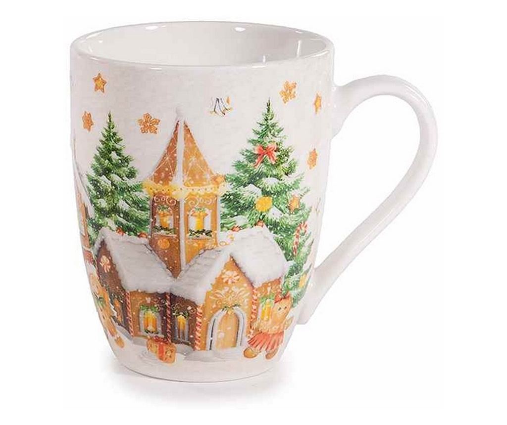 8 darabos, többszínű porcelán karácsonyi bögre szett a Biscottinitől Ø 8 x 10,5 H, 300 ml - 3
