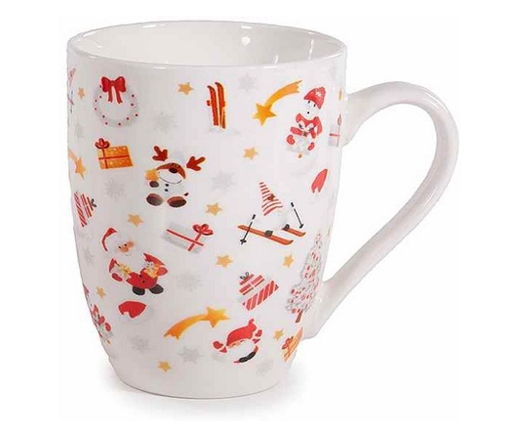 8 darabos karácsonyi porcelán bögre készlet Ø 8 x 10,5 H, 300 ml - 3