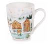 8 darabos karácsonyi porcelán bögre készlet, többszínű falusi mintával, Ø 8 x 10,5 cm, 300 ml thumbnail 3