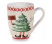 8 darabos karácsonyi porcelán bögre készlet, falu mintával, Ø 8 x 10,5 H, 300 ml thumbnail 3