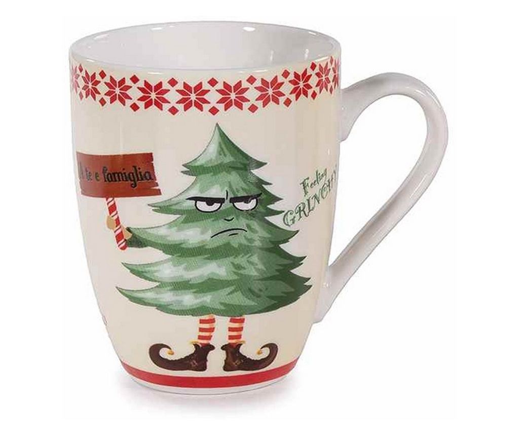 8 darabos karácsonyi porcelán bögre készlet, falu mintával, Ø 8 x 10,5 H, 300 ml - 3
