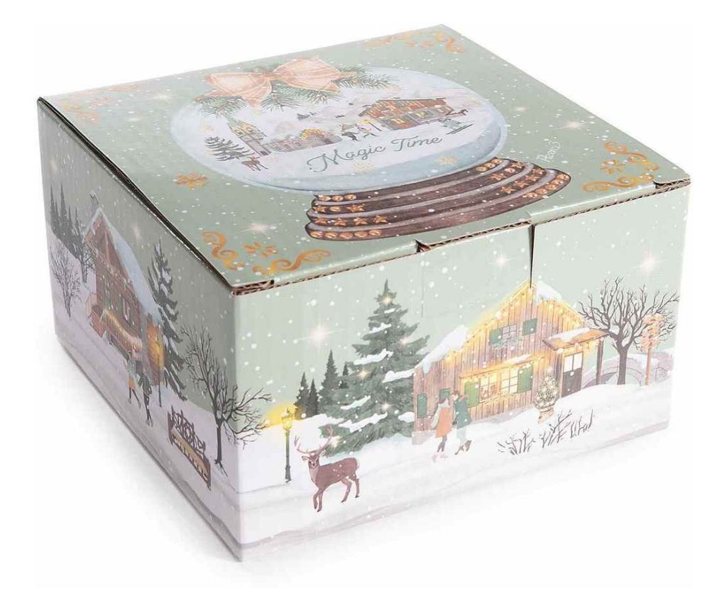 4 darabos karácsonyi porcelán bögre szett, többszínű Ø 9 x 6,5 H, 250 ml - 3