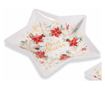 Set 2 platouri Craciun portelan multicolor cm 25 x 24 H thumbnail 1