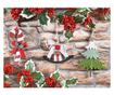 18 darabos, többszínű textil karácsonyfa díszkészlet, 11 x 16,5 cm magas thumbnail 2
