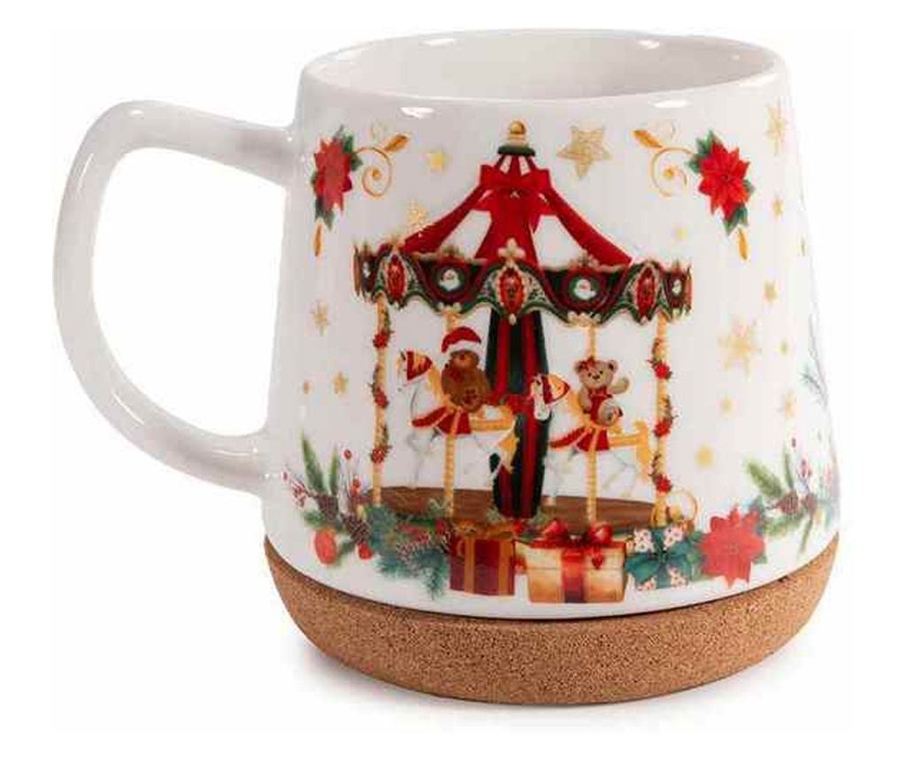 4 darabos karácsonyi bögre szett, többszínű porcelán, Ø 11 cm x 11 H, 500 ml - 2