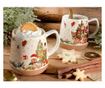4 darabos karácsonyi bögre szett, többszínű porcelán, Ø 11 cm x 11 H, 500 ml thumbnail 4