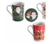 3 darabos karácsonyi porcelán bögre szett, Multicolor, Ø 8 cm x 10,5 H, 350 ml thumbnail 3