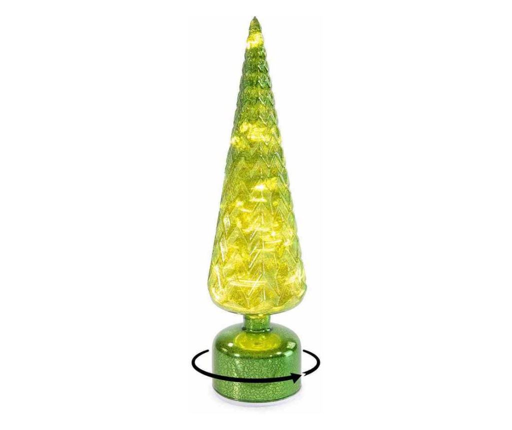 Zöld üveg karácsonyfa LED-del Ø 10 cm x 37,5 H - 2