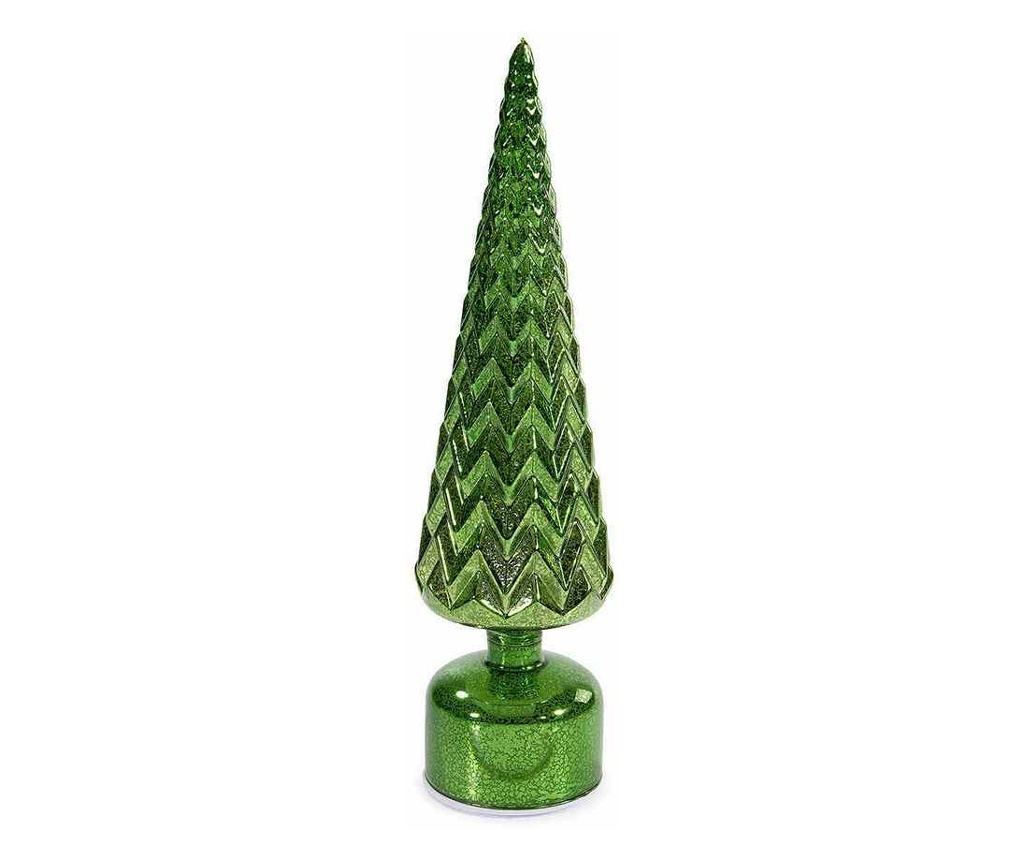 Zöld üveg karácsonyfa LED-del Ø 10 cm x 37,5 H - 4