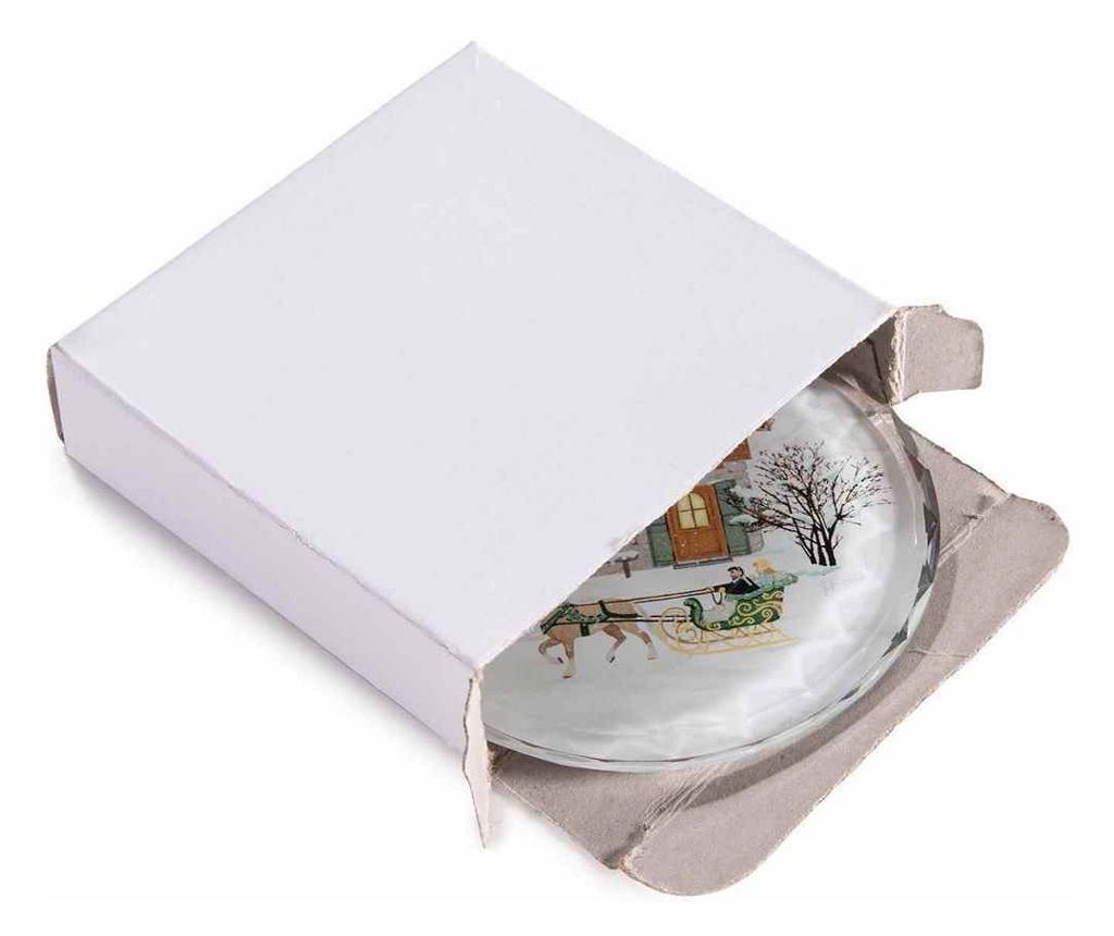 12 darabos, többszínű, kerámia karácsonyfa dísz készlet Ø 8 cm - 3