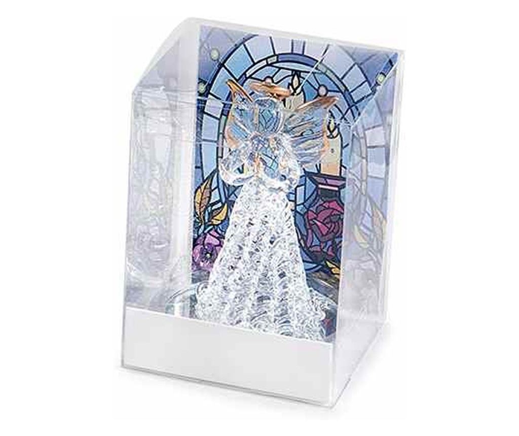 Angyal figura, átlátszó és arany üveg, Ø 5,5 cm x 8 H - 2