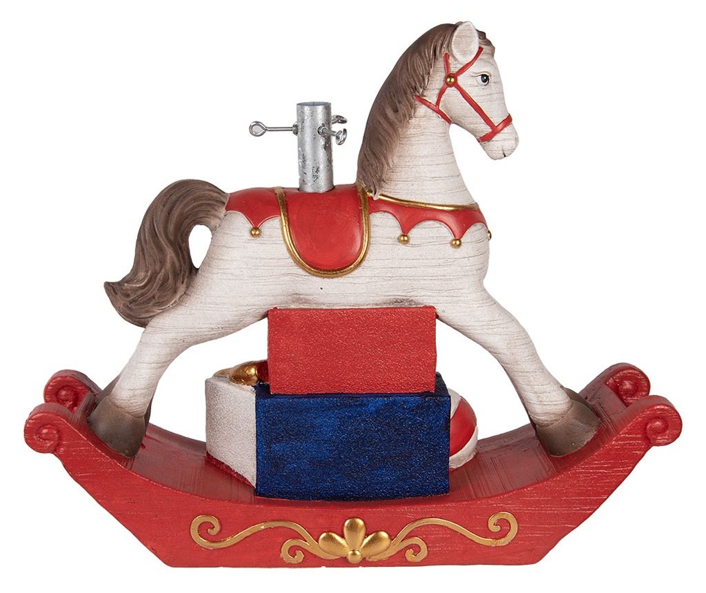Karácsonyfa talp, kerámia, többszínű, ló mintával, 73x21x61 cm - 3