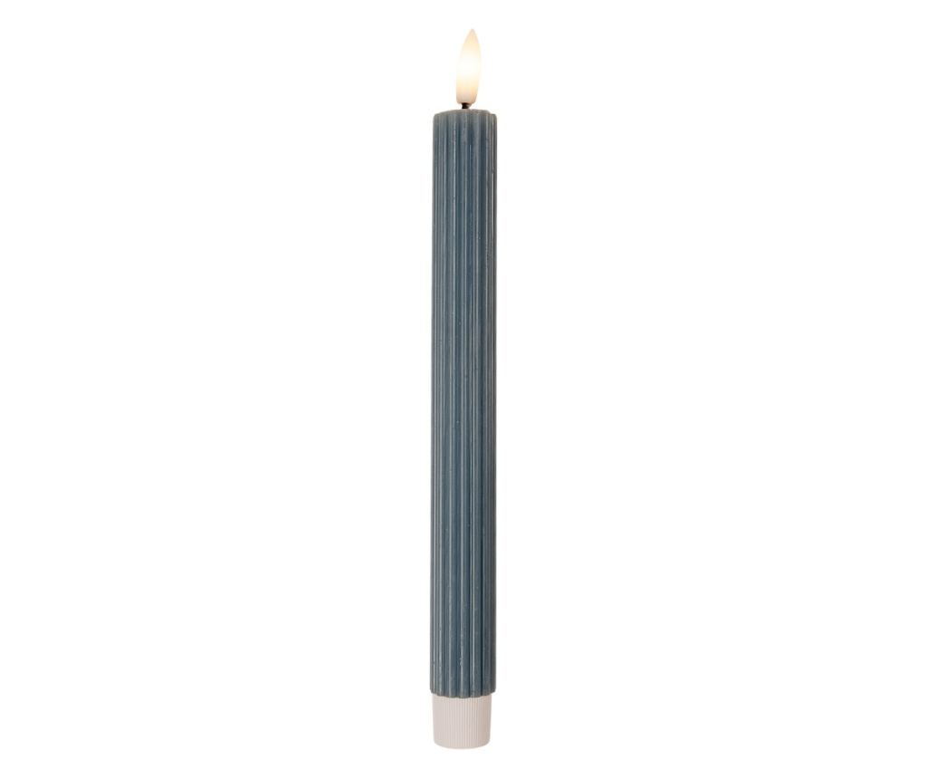 2 darabos kék viasz LED gyertya szett Ø 2x25 cm - 2
