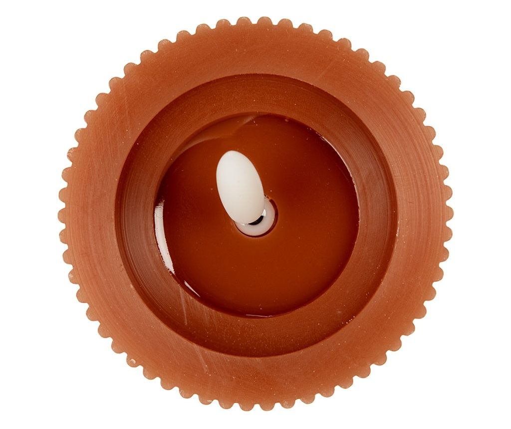Barna viasz LED gyertya Ø 8x13 cm - 4