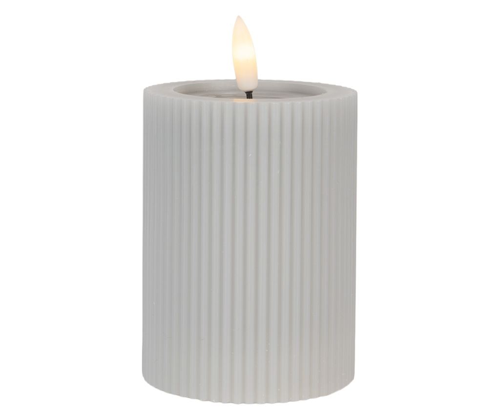 Szürke LED-es viaszgyertya Ø 8x13 cm - 2