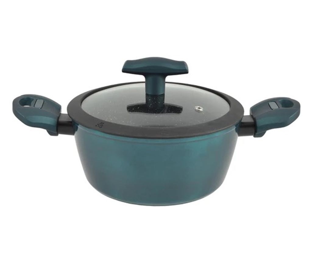 Tapadásmentes Alumínium Lábas Üvegfedővel  28 cm, 6,1 L Sea Line - 2