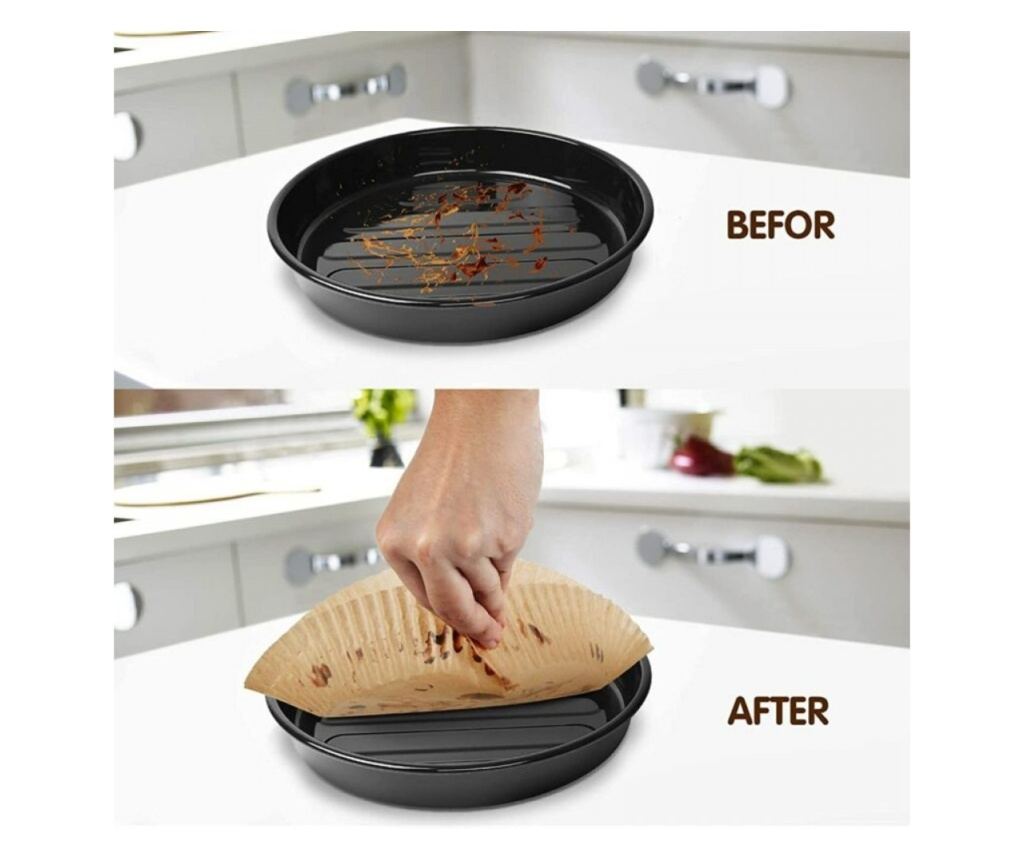 Kerek Sütőpapír Air Fryer 50 darabos 24cm - 3