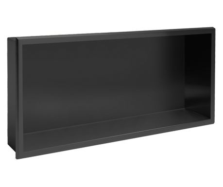 Niková Kúpeľňová Polica Rea 6 Fekete 30 x60 x10