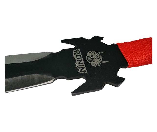 Σπαθί κυνηγιού, Red Ronin, υφασμάτινη λαβή, 68,5 cm, περιλαμβάνεται μαχαίρι ρίψης