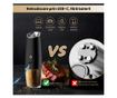 Rasnita electrica sare si piper, Brivoo®, reglare grosime macinare, LED, reincarcabila USB, baza magnetica, negru mat thumbnail 3