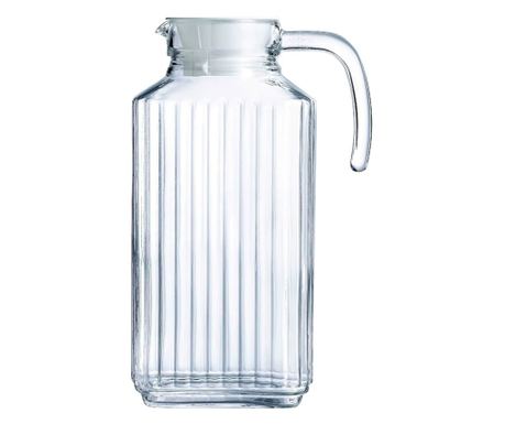Elegáns Pufo Simply üveg kancsó vízhez, limonádéhoz vagy gyümölcsléhez, 2L, átlátszó