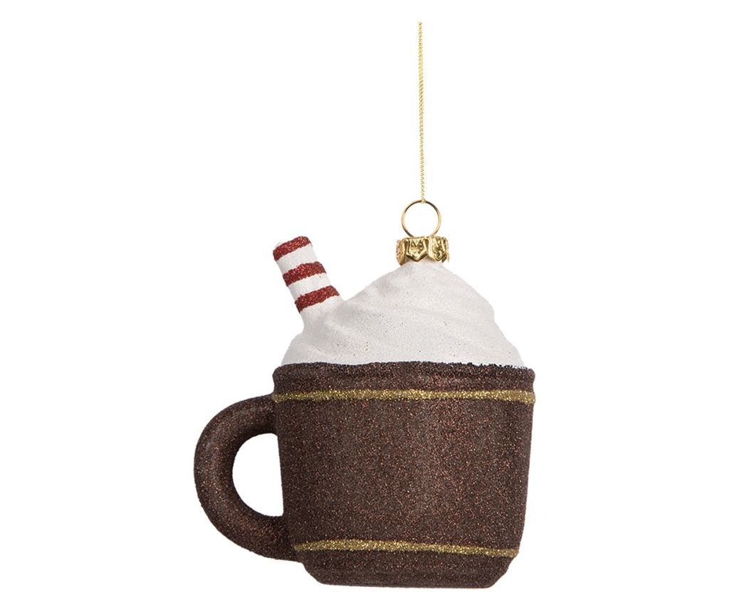 Set of 2 Multicolored Polyresin Christmas Tree Ornaments 9x7x10 cm - 3