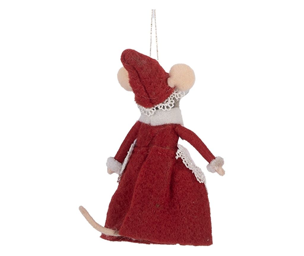 Christmas Mouse Figurine, Multicolor Textile, 8x6x14 cm - 2