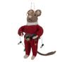 Christmas Mouse Figurine, Multicolor Textile, 5x7x13 cm thumbnail 1