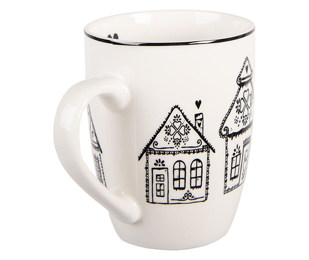 Božični medenjak skodelica bež črna 12x8x10 cm / 350 ml - 2