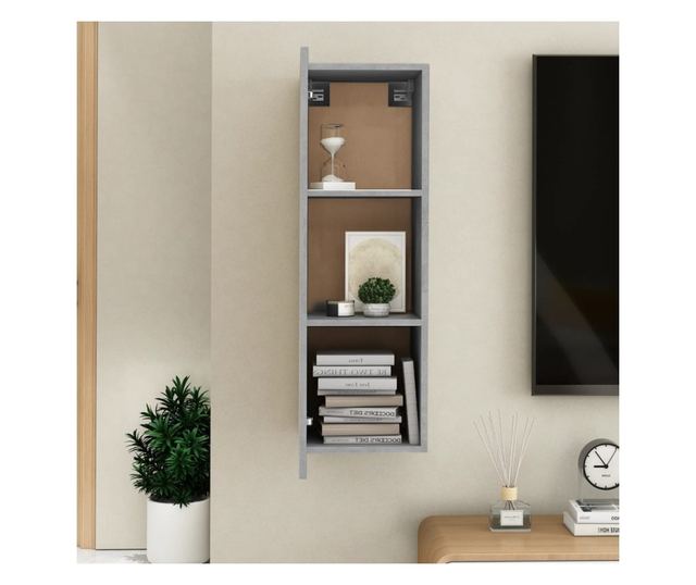 Komoda za TV, siva beton, 30,5x30x90 cm, PAL