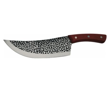Set trei cutite de bucatarie DEPOX®, Japanese Soul, lucrate manual, otel damasc, maner lemn, maro