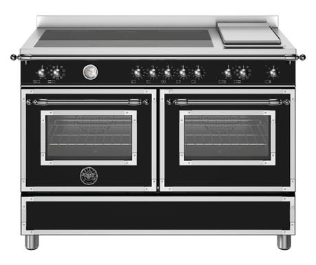 Индукционен котлон Bertazzoni, 120 см, 5 зони за готвене, 2 електрически фурни, Heritage Collection, матово черно