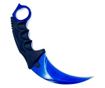 Μαχαίρι Karambit με λάμα, θήκη και κορδόνι CS:GO, μεταλλικό μπλε