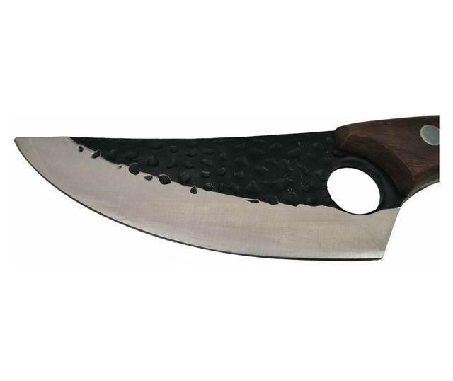 Χειροποίητο γιαπωνέζικο μαχαίρι, ανοξείδωτο, 27,5 cm, καφέ, περιλαμβάνεται δερμάτινη θήκη