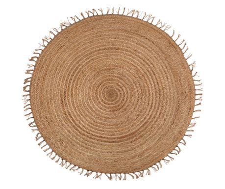 Abha okrugli tepih od jute s finim resicama