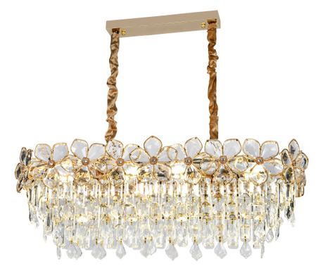 Candelabru RFAN, Model 75001/800*300, Textura Cristal, Metal, 8 X E14, Auriu
