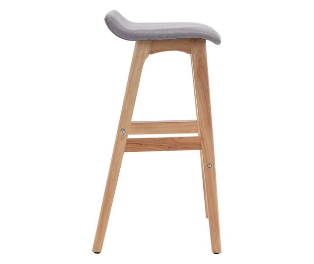 Barski stol, svetlo siv, tekstil