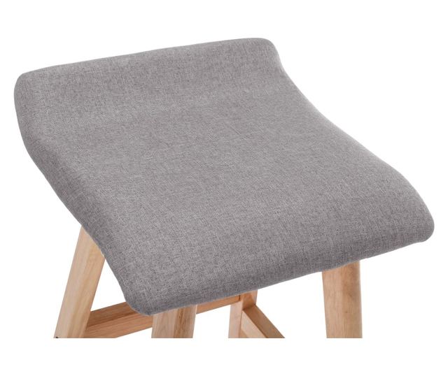 Barski stol, svetlo siv, tekstil