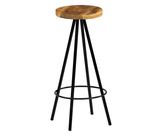 Barski stoli, 4 kosi, masiven mangov les