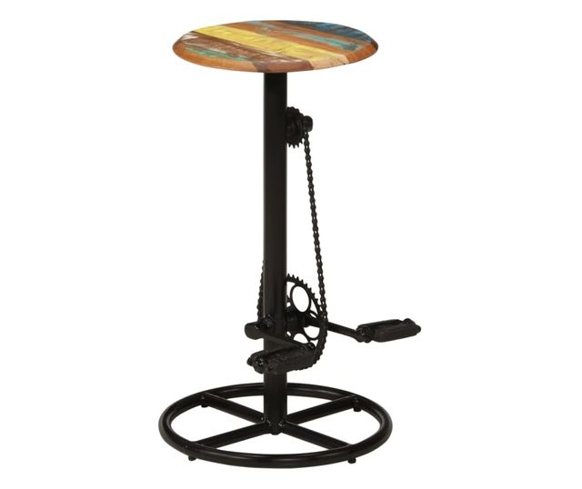 Barski stoli, 2 kosa, masiven recikliran les