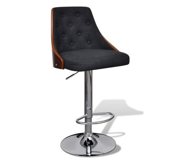 Barski stoli, 2 kosa, upognjen les in blago