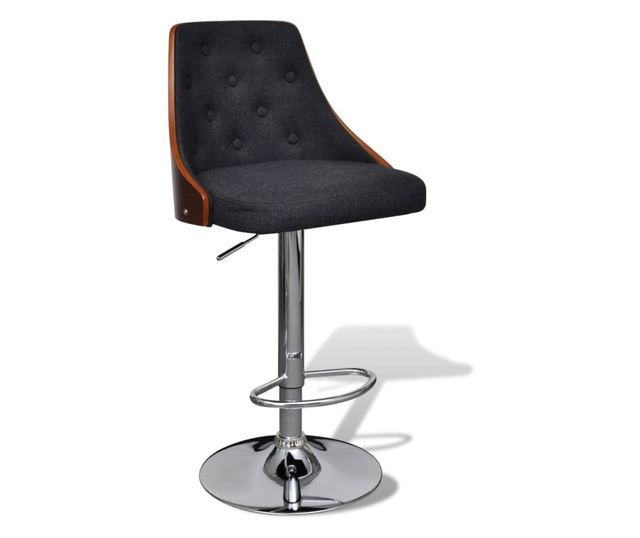 Barski stoli, 2 kosa, upognjen les in blago