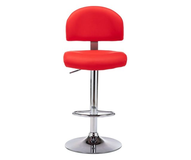 Barski stoli, 2 kosa, rdeči, umetno usnje