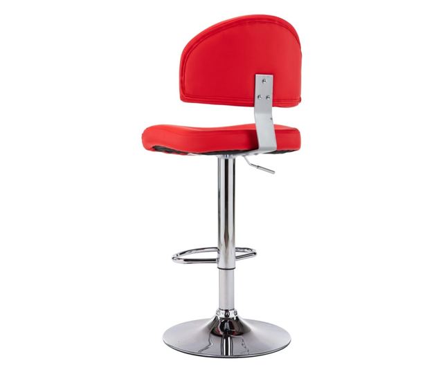 Barski stol, rdeč, umetno usnje