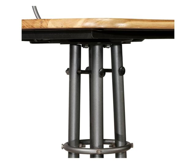 Barski stoli, 2 kosa, masiven recikliran tikov les