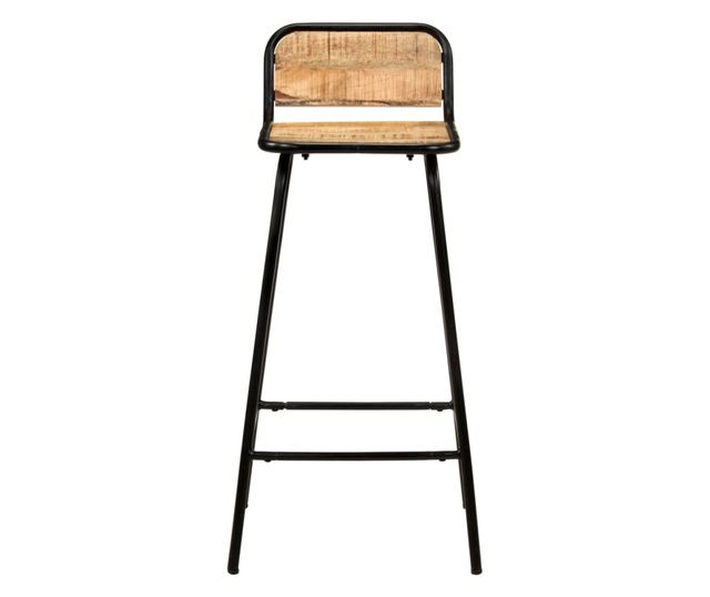 Barski stoli, 4 kosi, masiven mangov les