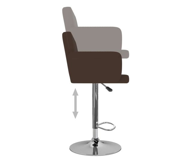 Barski stoli, 2 kosa, rjavo umetno usnje