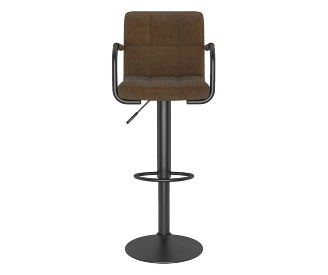 Barski stoli, 2 kosa, rjavi, tekstil