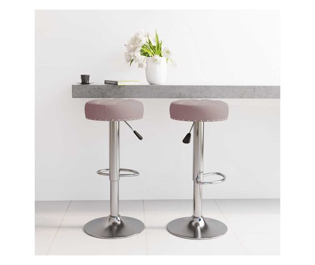 Barski stoli, 2 kosa, taupe siva, blago