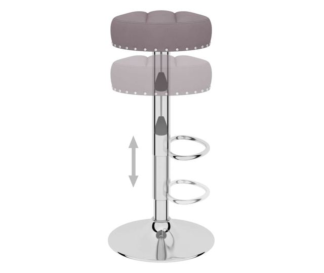 Barski stoli, 2 kosa, taupe siva, blago